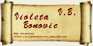 Violeta Bonović vizit kartica